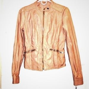NWT Dusty Rose Motorcycle Vegan Leather Jacket